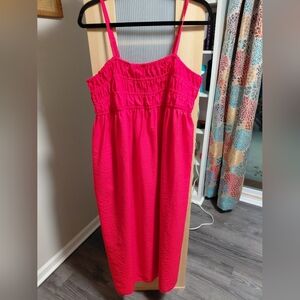 Adorable Women's a new day Cherry Red Maxi Sun Dress Warm Sun Comfy